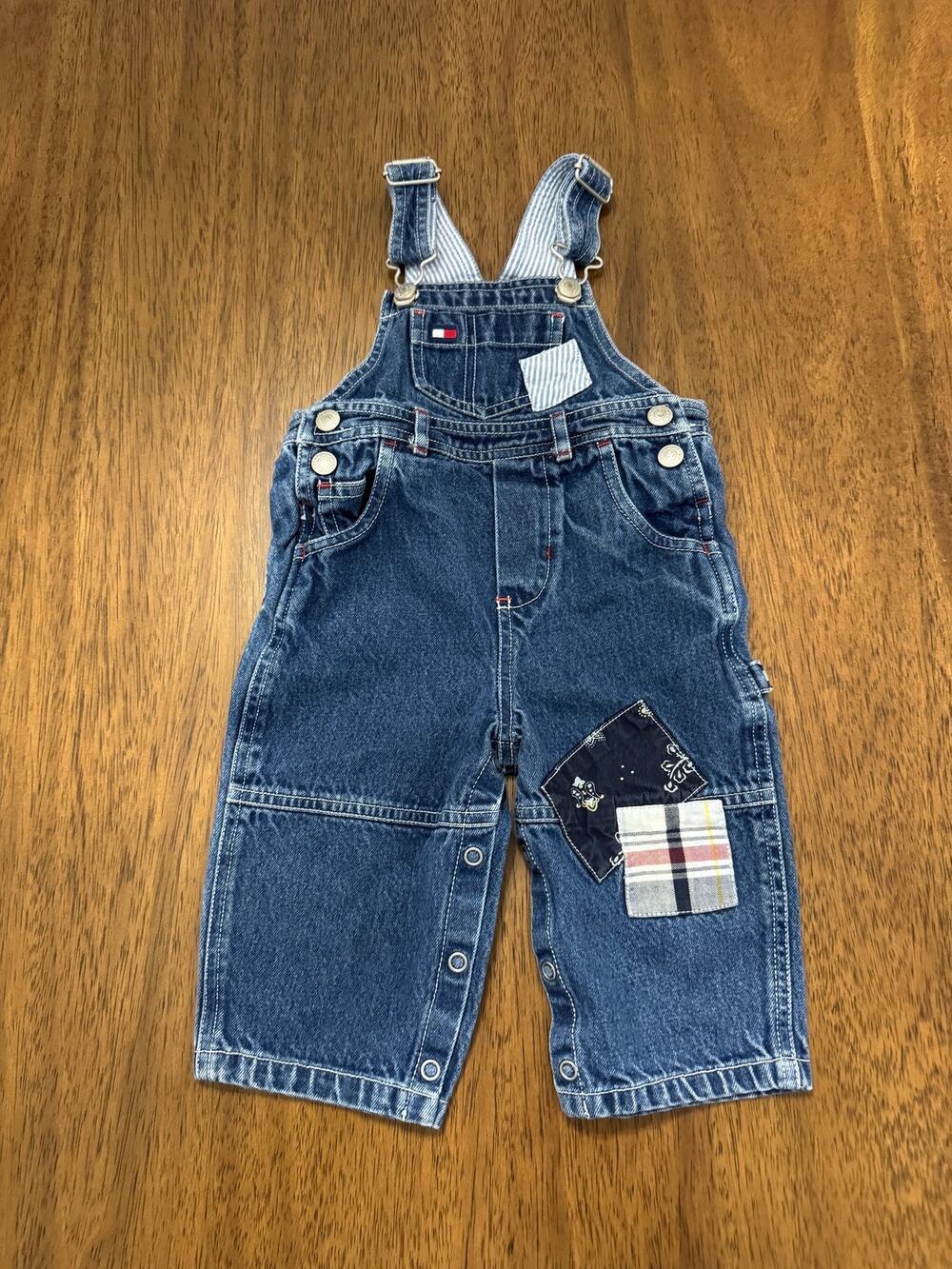 Y2K Tommy Hilfiger Baby Denim Overalls 6-12M